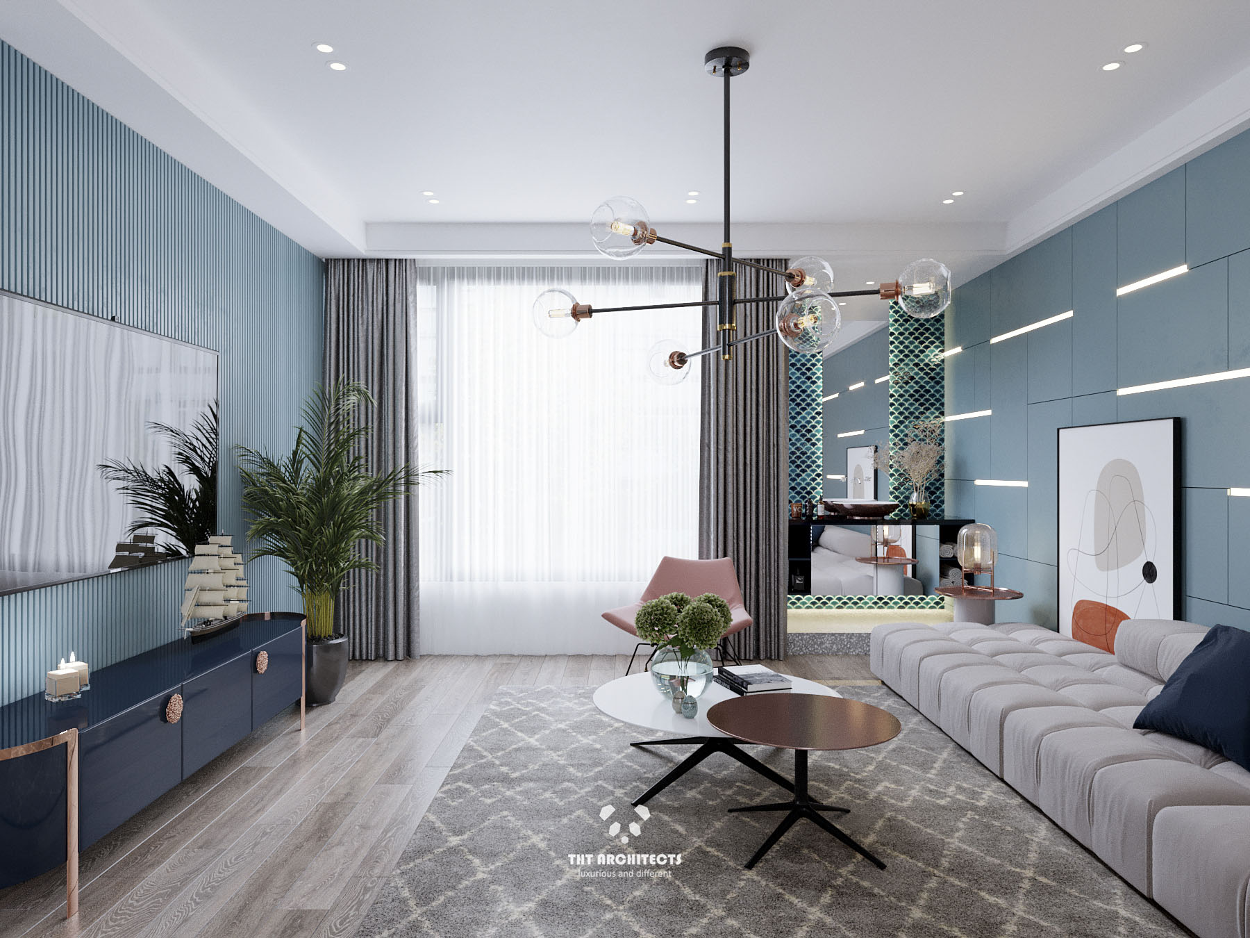 tht architects - Nhà chị Châu Đà Lạt - phòng khách 04